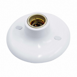 RECEPTACULO TASCHIBRA PLAFON PVC E-27 RED. BRANCO