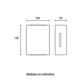 ARANDELA LB FUSSEN 2 ALETAS BRANCO