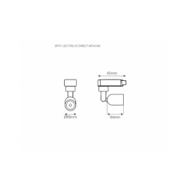 SPOT LED TRILHO TASCHIBRA 6W BR 3000K