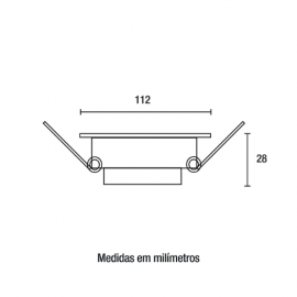 SPOT LED PAR20 EMB QUAD. BLUMENAU 8W 4100K