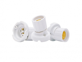 RECEPTACULO DECORLUX PORCELANA E27 CURVO    MT2333