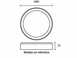 PLAFON BLUMENAU ARBOS LED RED 24W CCT BR