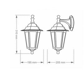 ARANDELA TASCHIBRA COLONIAL 1XE27 BRANCA BX TLF-27