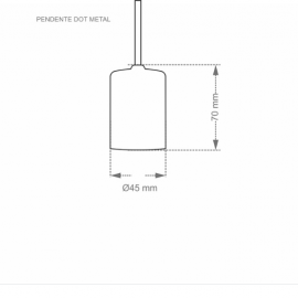 PENDENTE TASCHIBRA DECOR/INDIE PRETO     DOT METAL