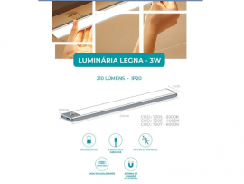 LUMINARIA GAYA LEGNA 3W 4000K MAG C/ FITA     7306