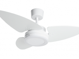 VENTILADOR TRON GRAVANA LED BRANCO 3 PAS