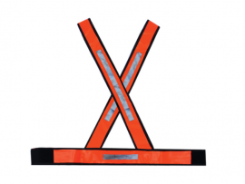 COLETE SINALIZADOR TIPO X LARANJA BRASCAMP