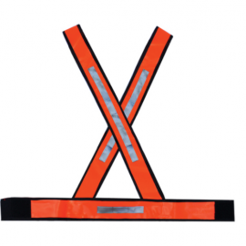 COLETE SINALIZADOR TIPO X LARANJA BRASCAMP